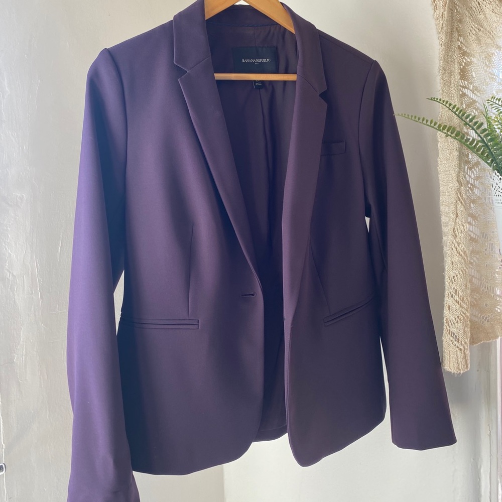 Banana Republic purple blazer size 10P